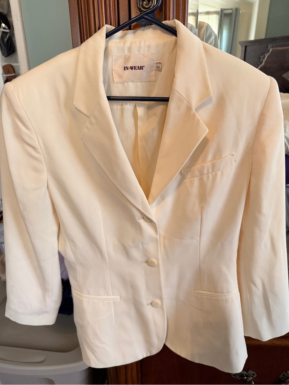 IN-WEAR Cream Tailored Single-Breasted Blazer